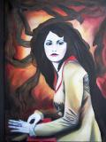 Greta Gabor Öl auf Leinwand 50x70 cm
