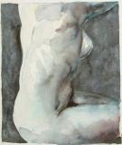 Akt Studie Aquarell 29x21 cm
